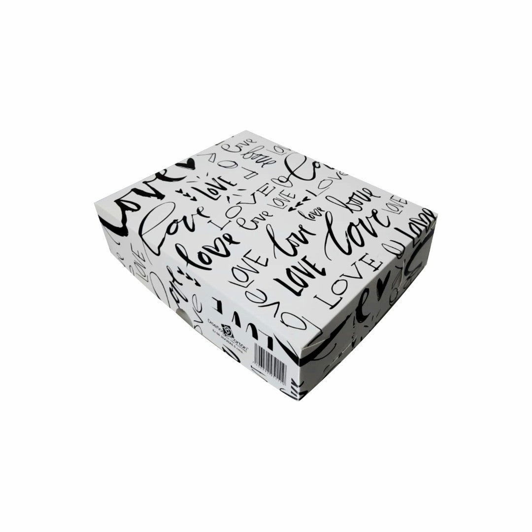 10 Caja Er 06 Love Negro/Blanco Med.25.5x20x6.5cm