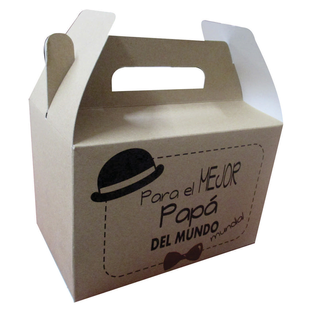 10 Caja Lonchera Grande Papá Med.21x13x14cm