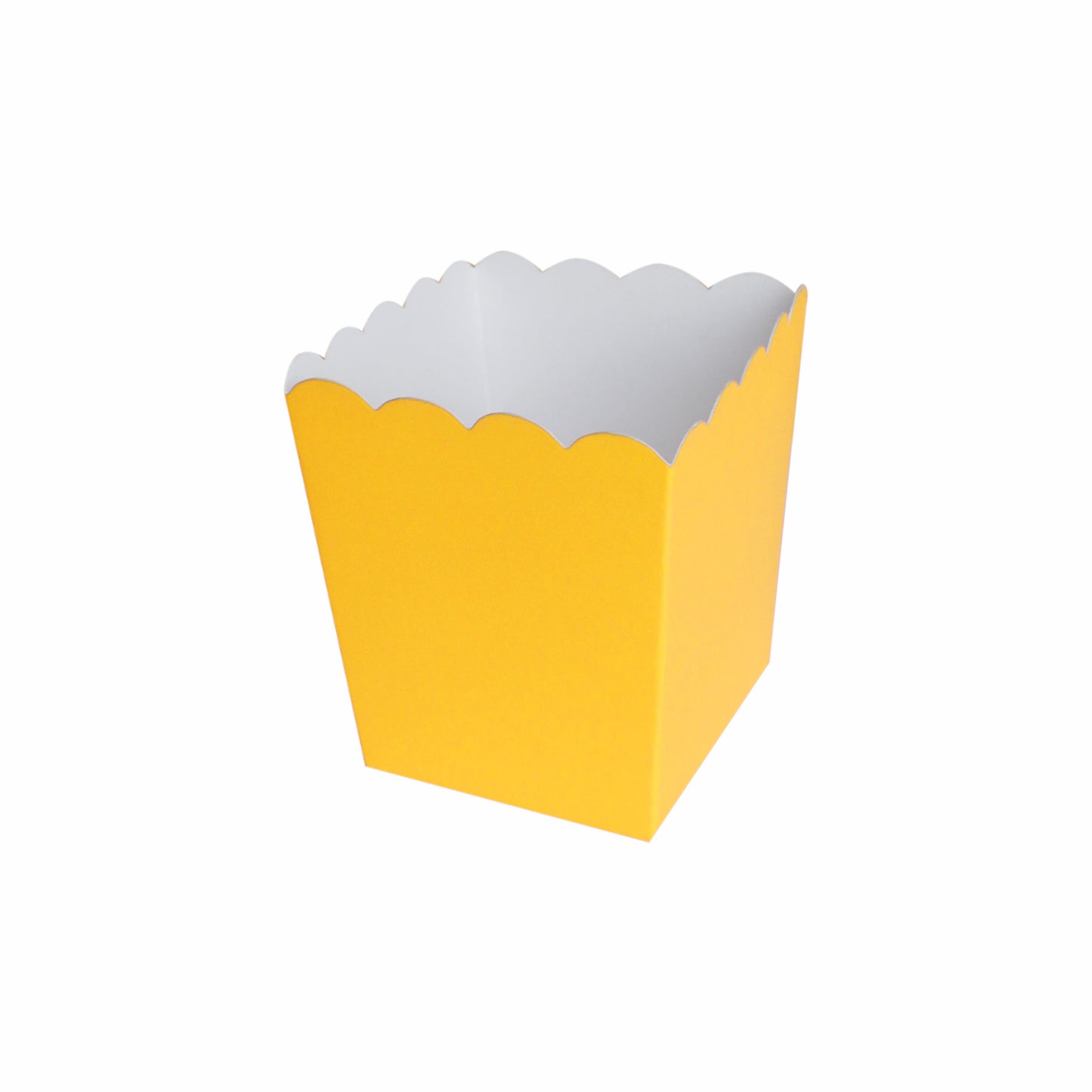 20 Caja Contenedor Amarillo Med. 7.5X7.5X9cm