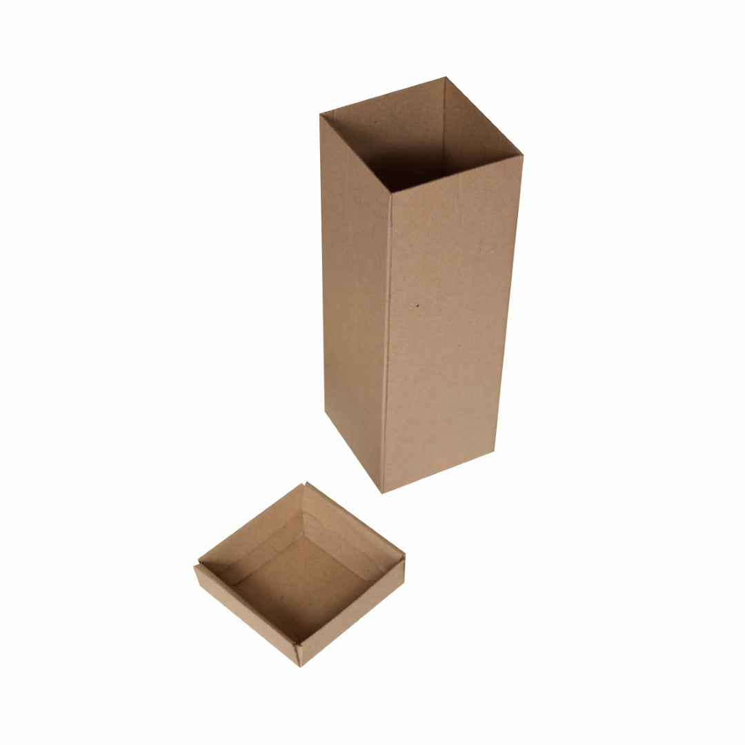 20 Caja Botella Micro Kraft Med.12x12x35cm