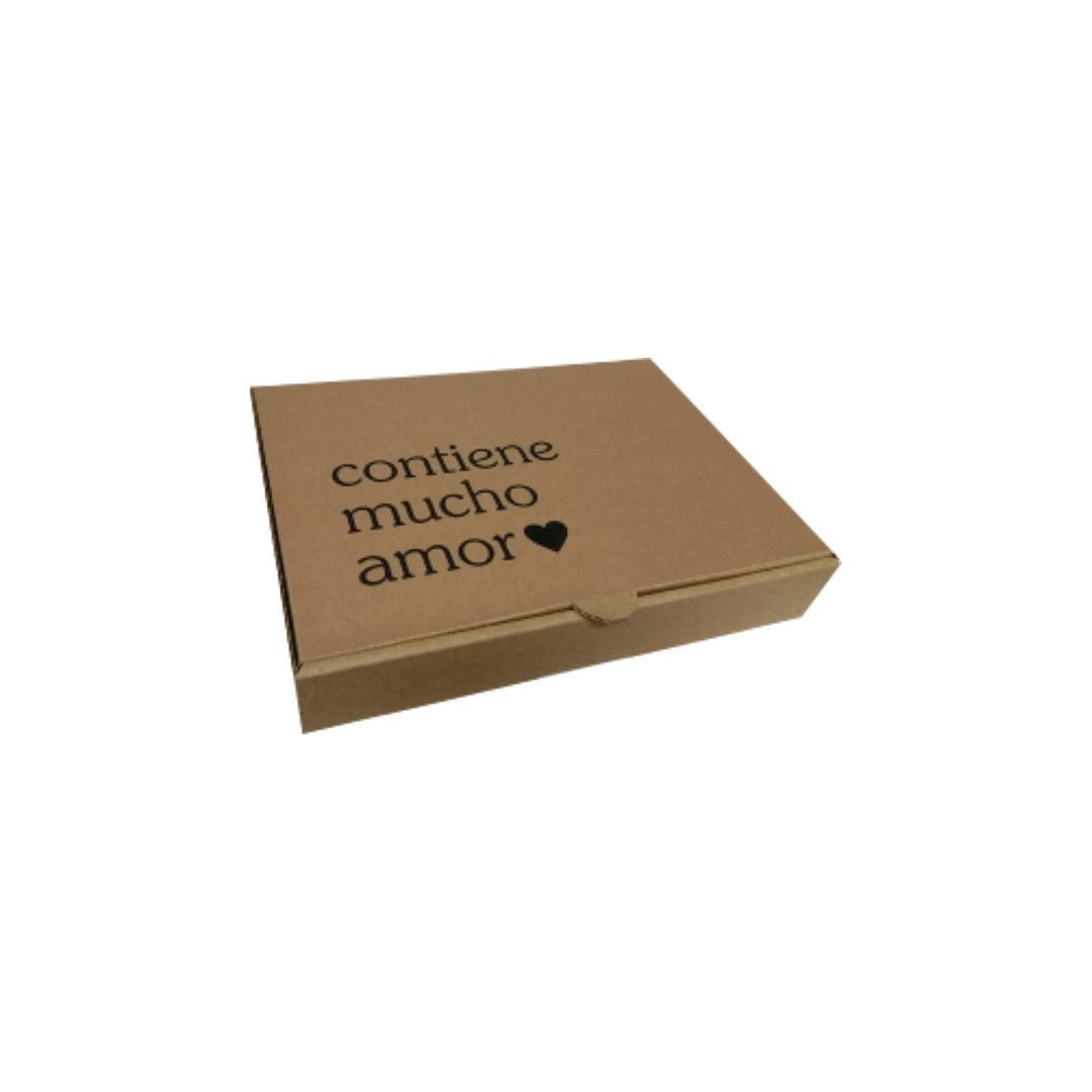 10 Caja Tipo Pizza Contiene Mucho Amor Med.30x22x5cm
