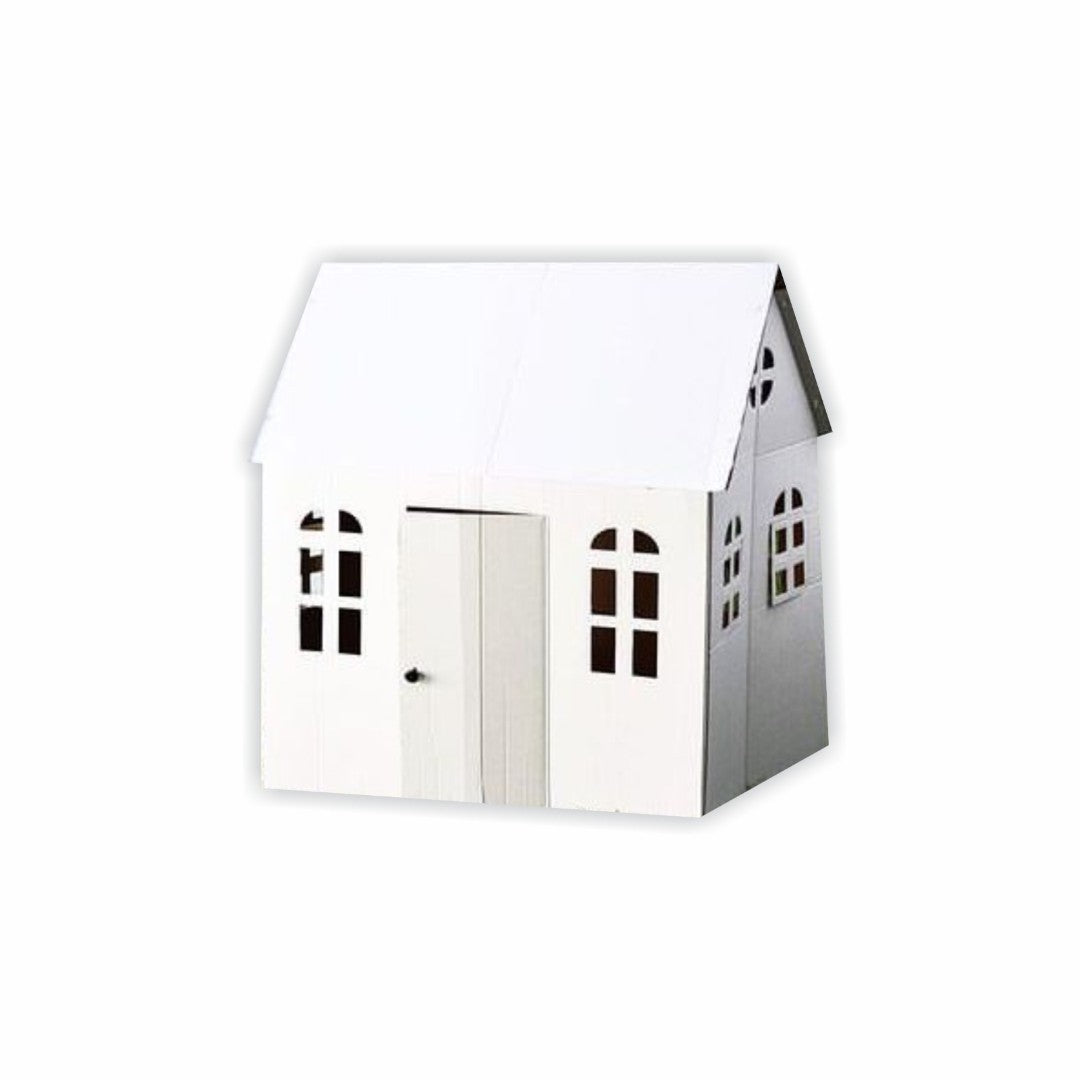 1 Casita blanca corrugada con Stickers Med.100x80x1.25cm