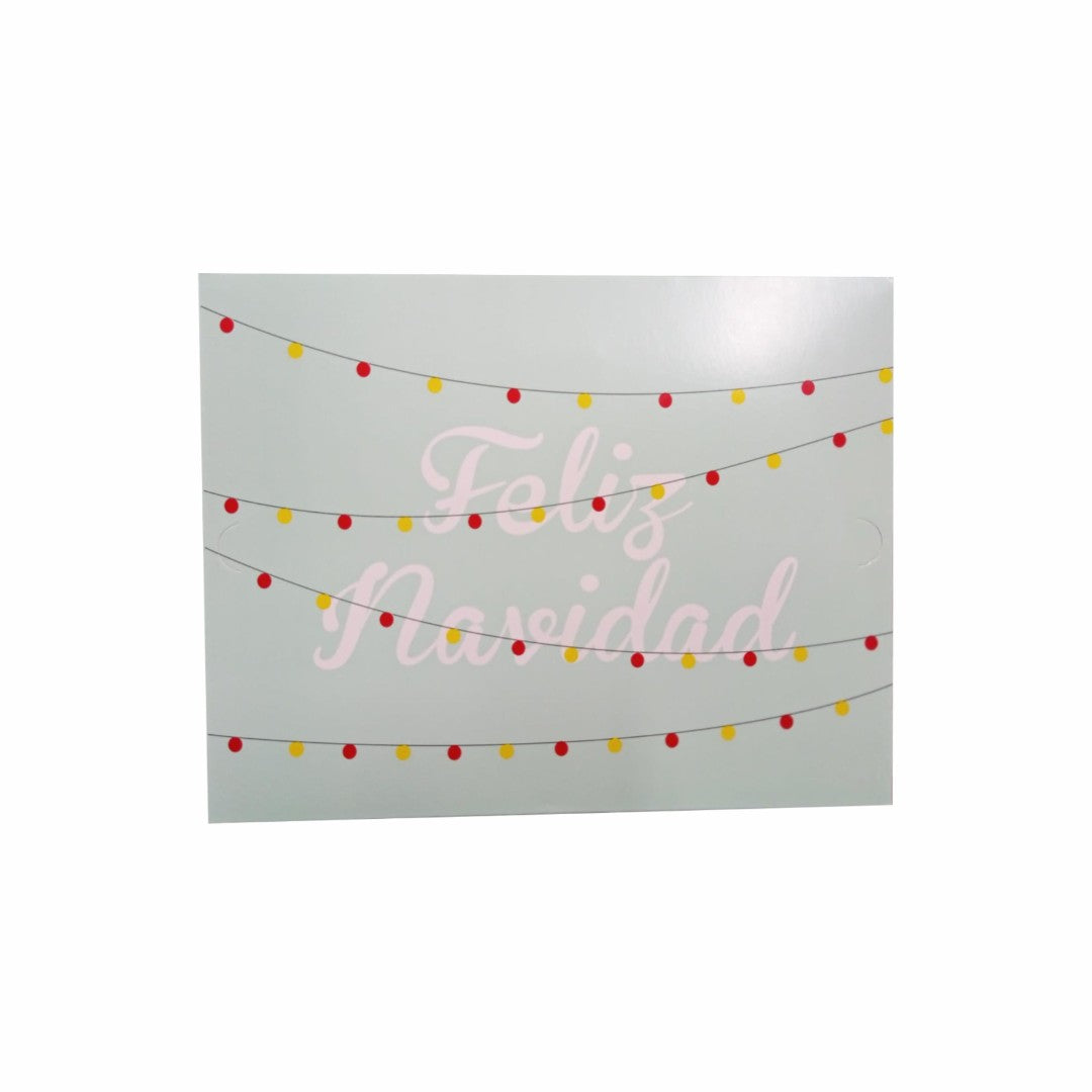 20 Caja Tipo Sobre Navideña Feliz Navidad Med.29.5X4X23cm