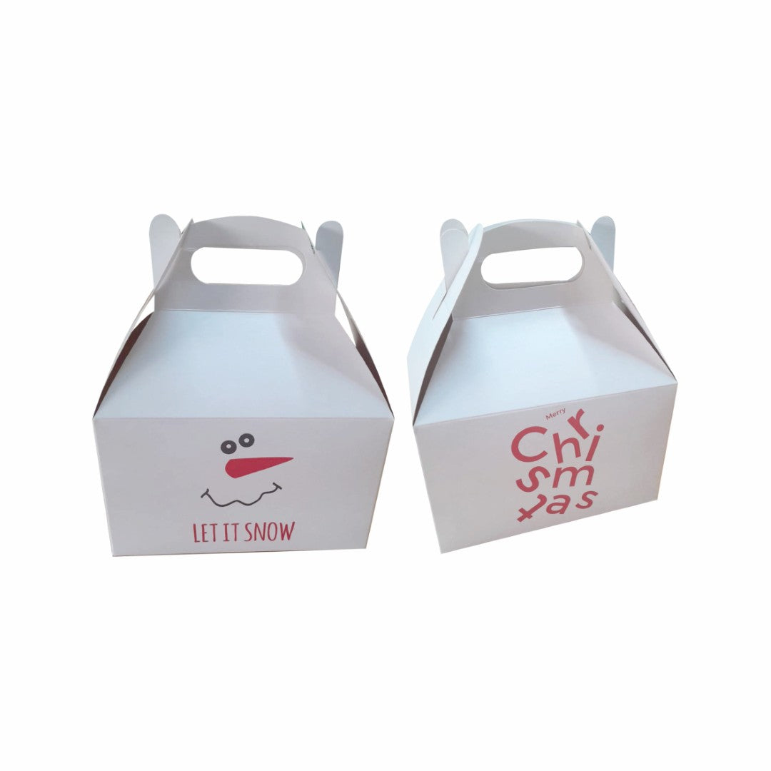 10 Caja Lonchera Christmas Med. 16x9x10cm