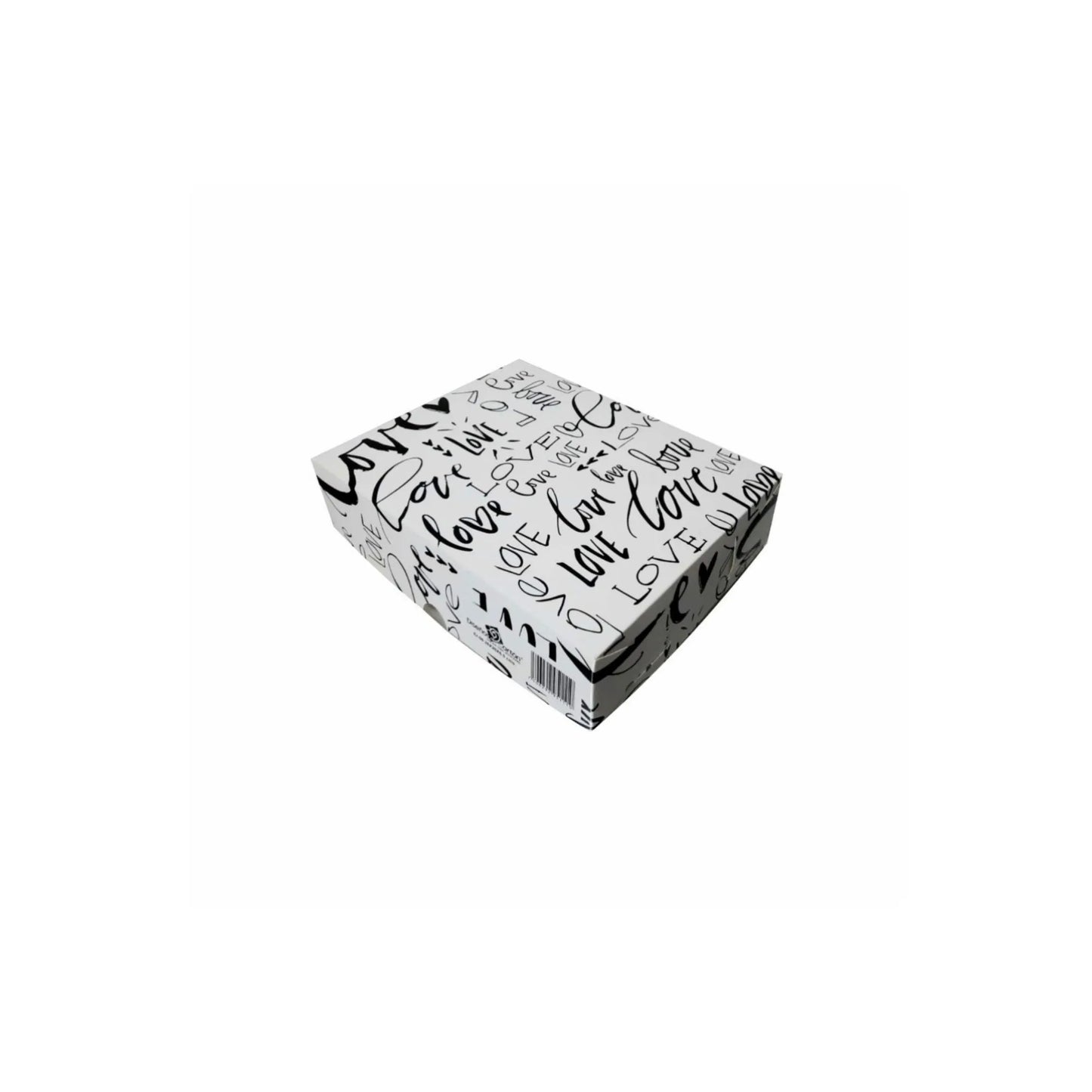 caja para regalo blanco negro love