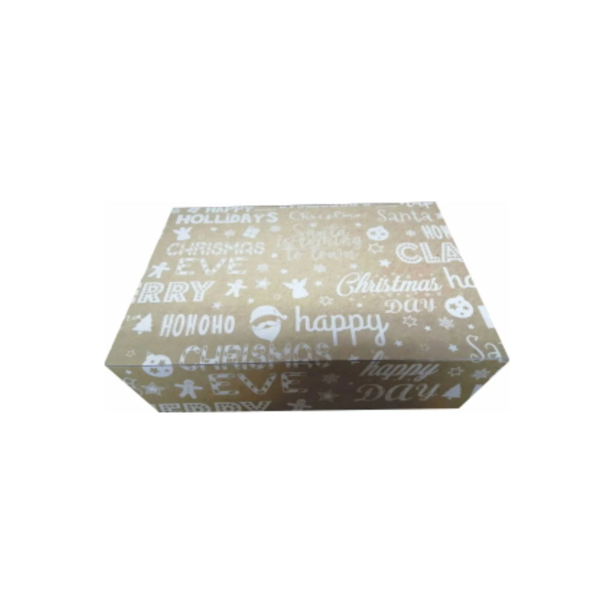 caja para regalo navideña leyenda ingles