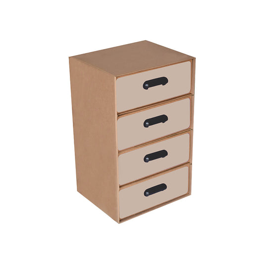 2 Ecobúro Combo Cajones 4 cajones Kraft/beige Med.38X34X62cm