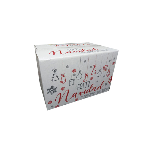 20 Caja para Despensa Navideña Felices Fiestas Med.45x30x30cm