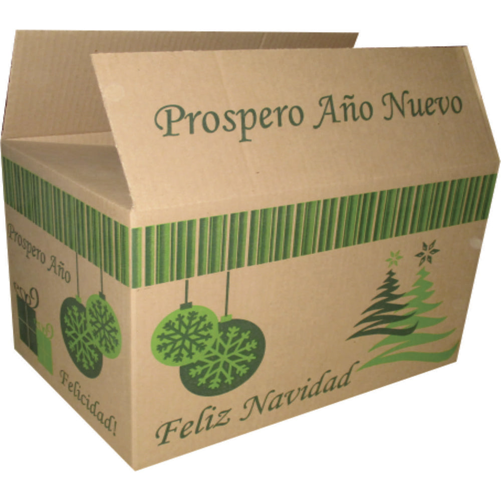 20 Caja para Despensa Navideña Felices Fiestas Med.45x30x30cm