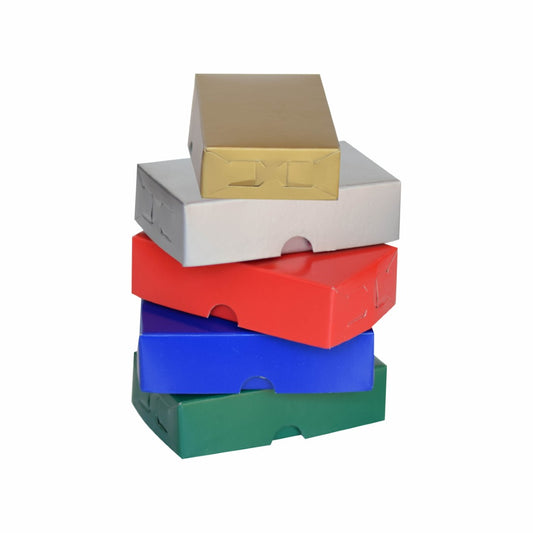 20 Caja Joyería Especial Azúl Fuerte Med.7x6x3cm