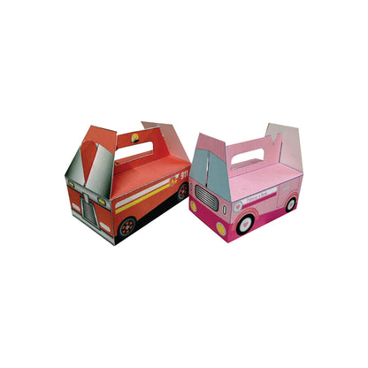 10 Caja Lonchera Decorada Bombero Med.17.5x11x7.5cm