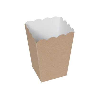25 Caja Palomita Mini Kraft Med.7x7x13cm