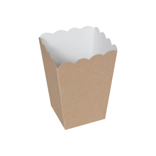 25 Caja Palomita Mini Kraft Med.7x7x13cm
