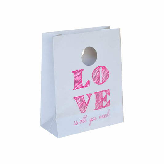 10 Bolsa Europa Chica Love Rosa Med.21.5x10.5x28cm