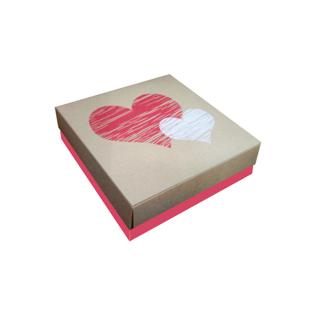 10 Caja Chocolatera Corazón Med.23x23x6cm