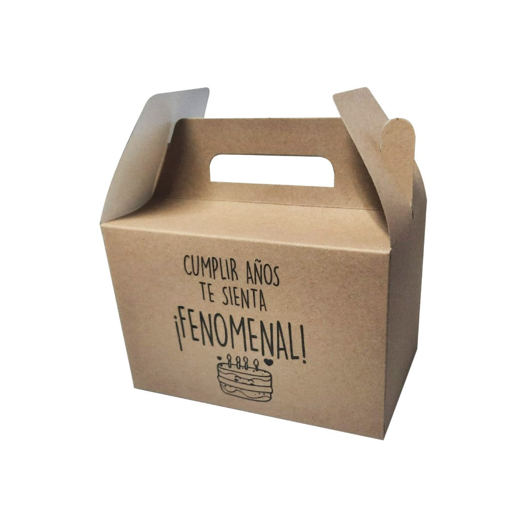 10 Caja Lonchera Grande Cumple Med.21x12x14cm