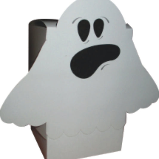 10 Caja Alcancía Halloween Fantasma Med.10x10x13cm