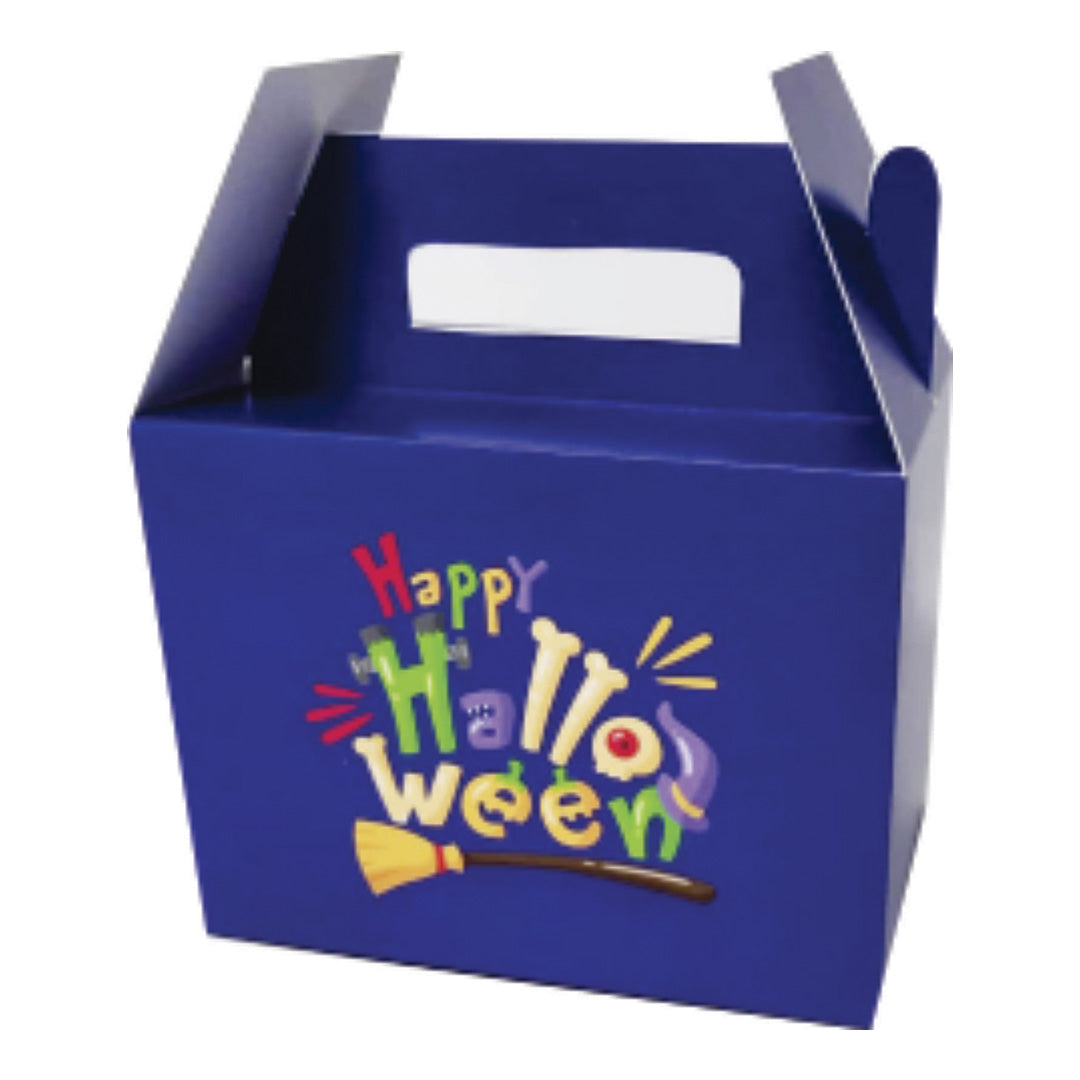 10 Caja Loncheras Halloween Calabaza Med.16x9x10cm