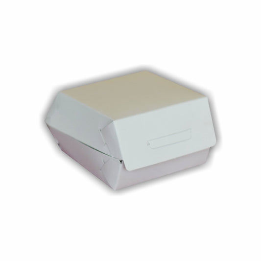 25 Caja para Hamburguesa Blanca Med.11x11x7.5cm