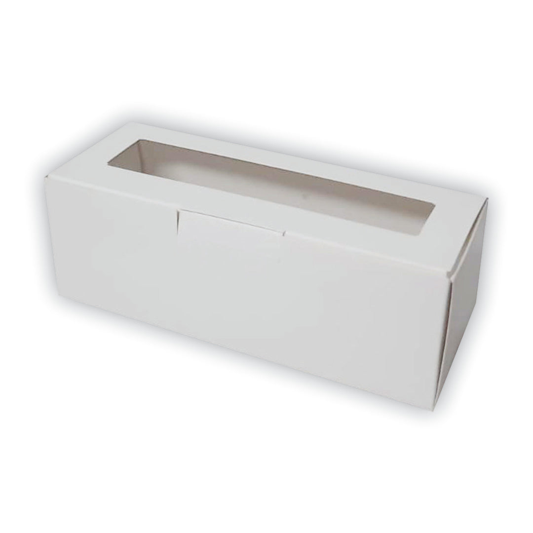 25 Caja para Macarrón con Ventana Med.15.5x5.5x5.5cm