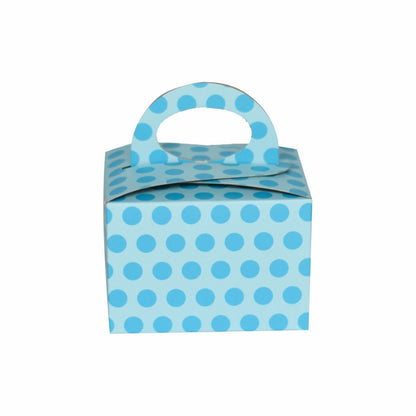 20 Caja Dulcera lunares Azul Med.10.5x8.5x7cm