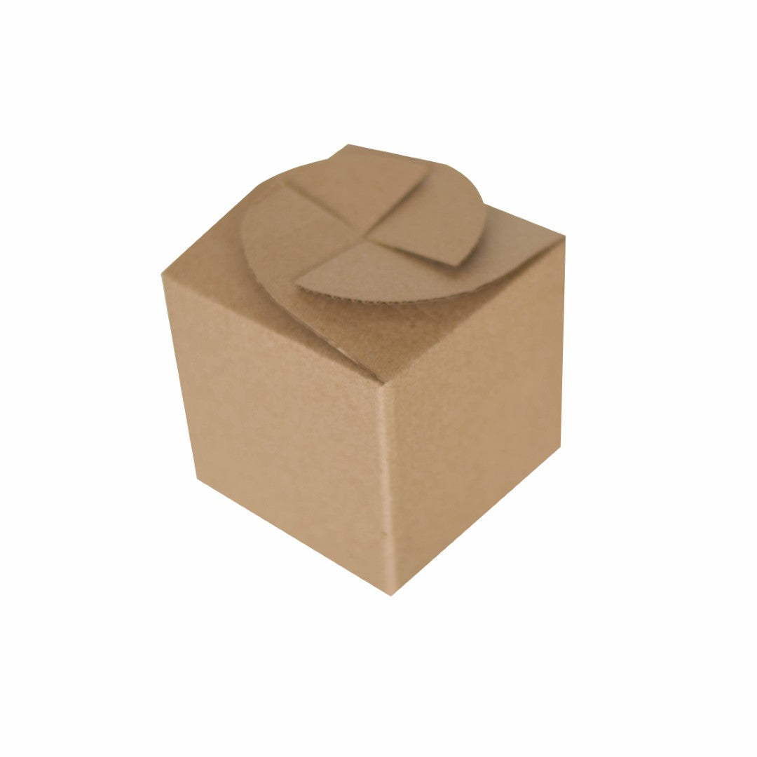 20 Caja Cubo Rehilete Kraft Med. 12x12x12cm