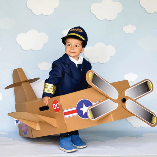 Avión en cartón corrugado (individual)