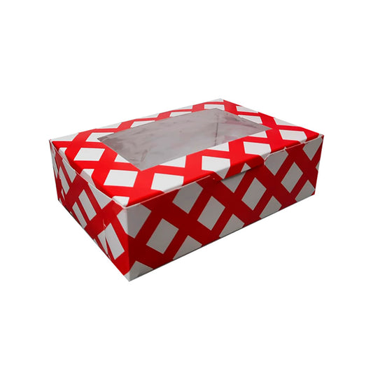 20 Caja para 6 Cup Cake Navideña Med. 25x17x8cm