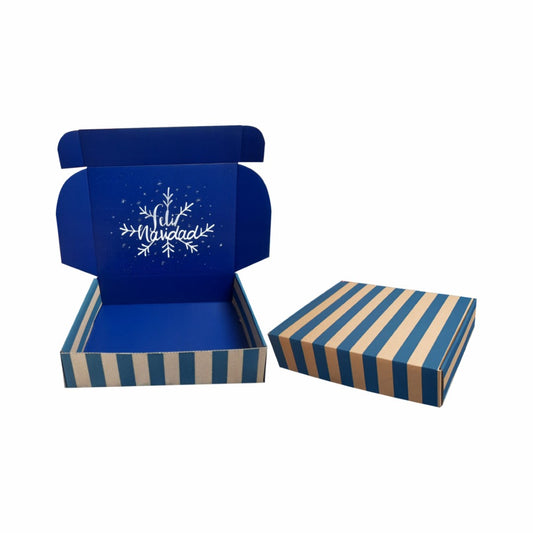 10 Caja Maletín en cartón Contraencolado Féliz Navidad Med.30x23x7cm