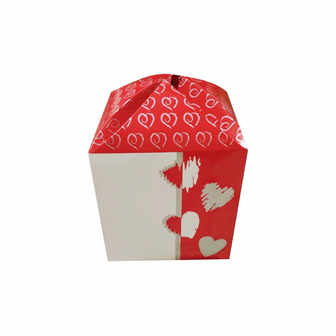 Caja Cubo Turquesa Rojo con Plata