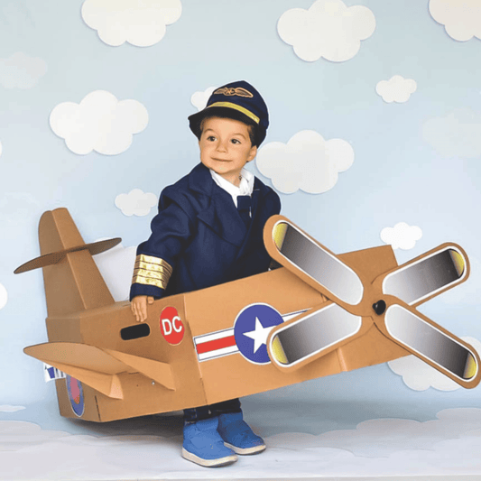 Avión en cartón corrugado