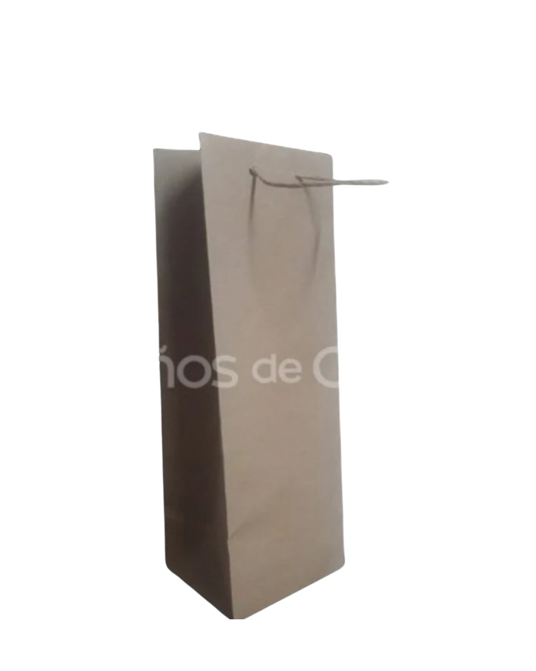 Bolsa para botella kraft natural sin ojillo