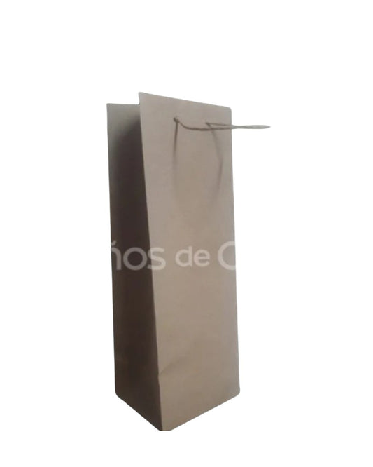 Bolsa para botella kraft natural sin ojillo