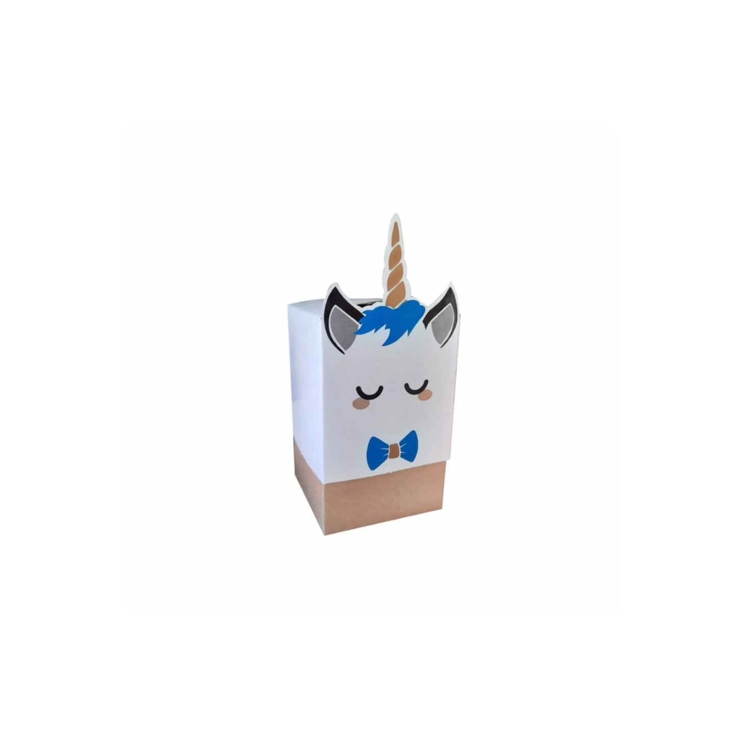 caja alcancía unicornio azul
