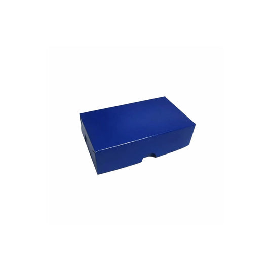 caja de carton pequeña azul joyería 