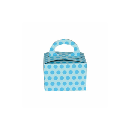 caja dulcera lunares azul 