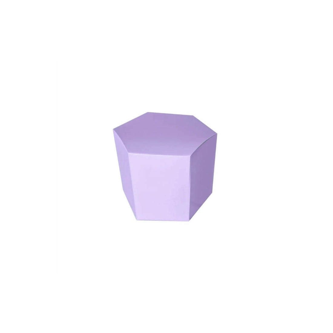 caja hexagonal lila 