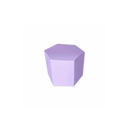 caja hexagonal lila 