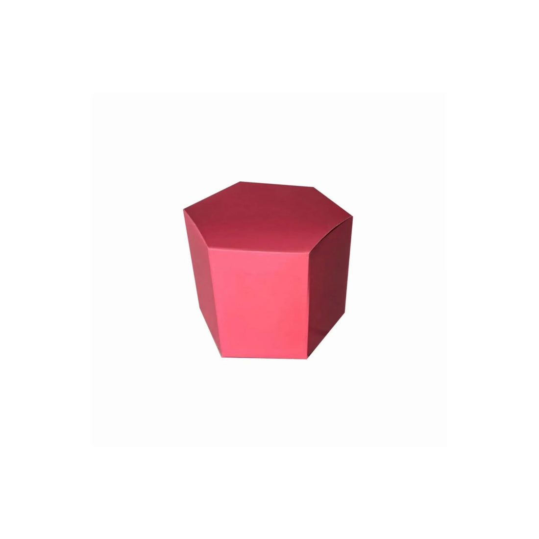 caja hexagonal roja