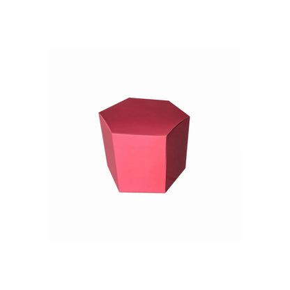 caja hexagonal roja