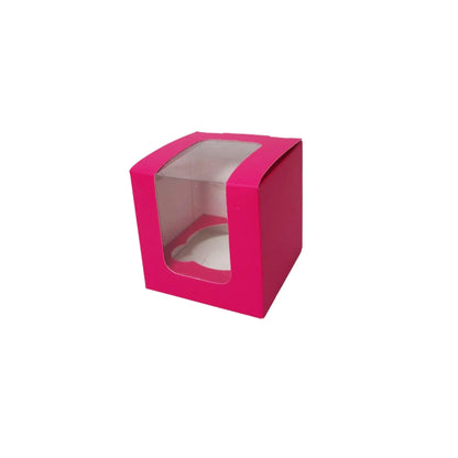 caja para 1 cup cake rosa 5326R