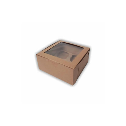 caja para 4 cup cakes kraft 5320L