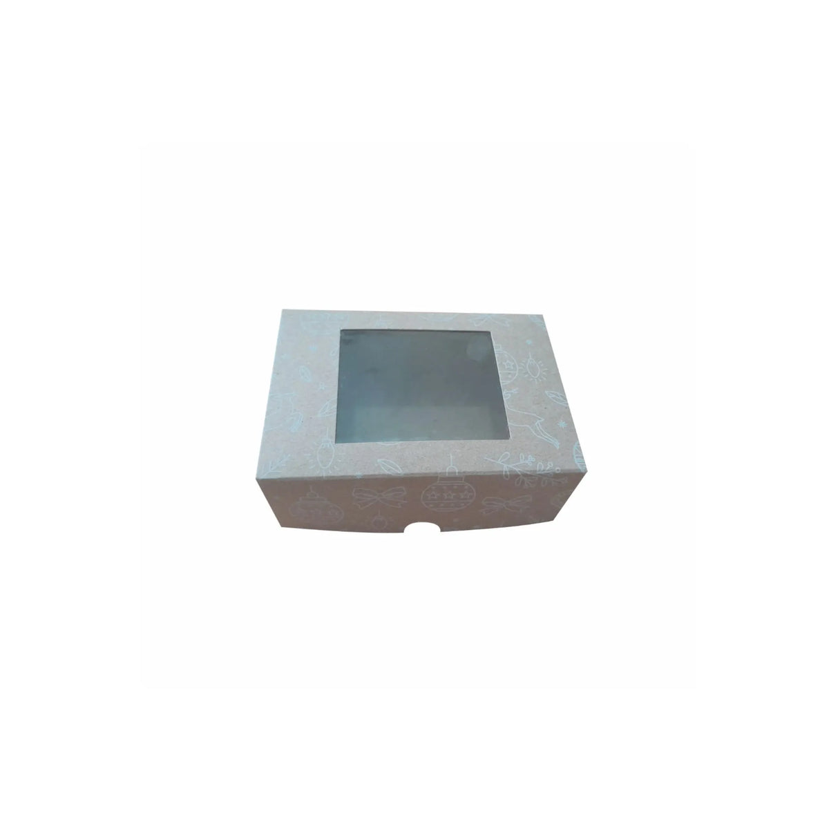 caja para postres navideña grande esferas 