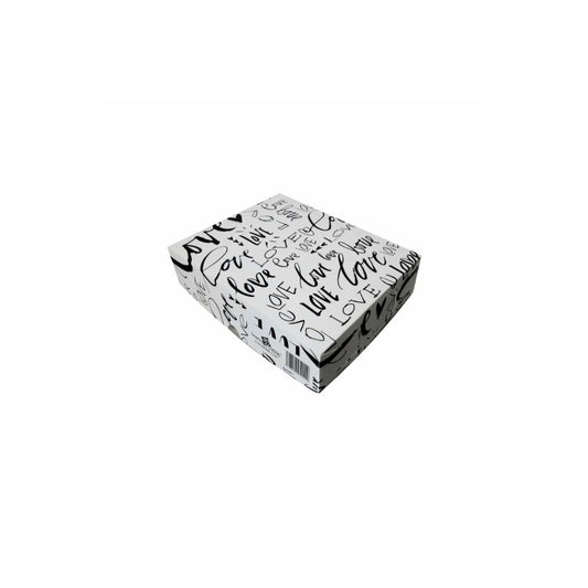 caja para regalo blanco negro love