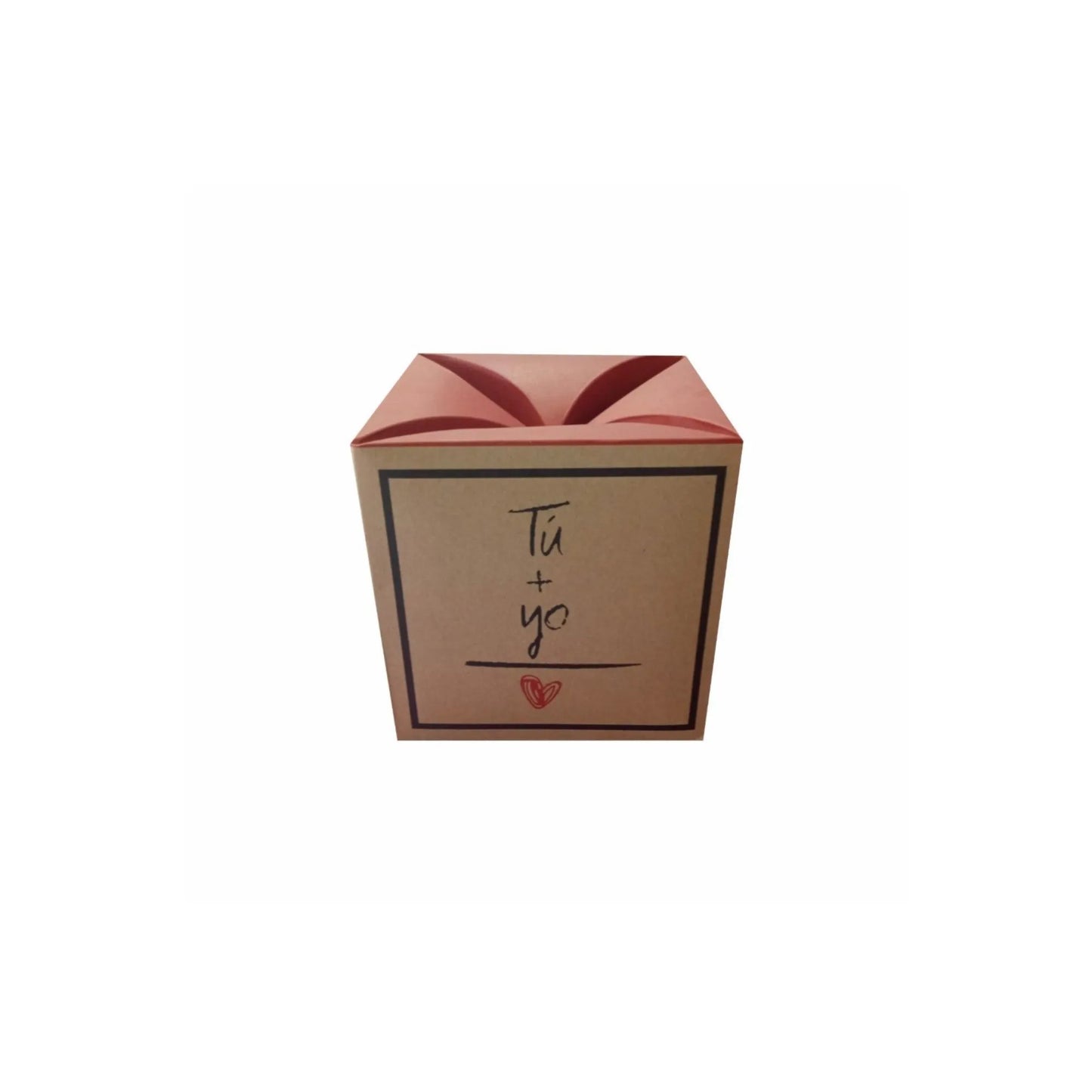caja para regalo cubo tu y yo