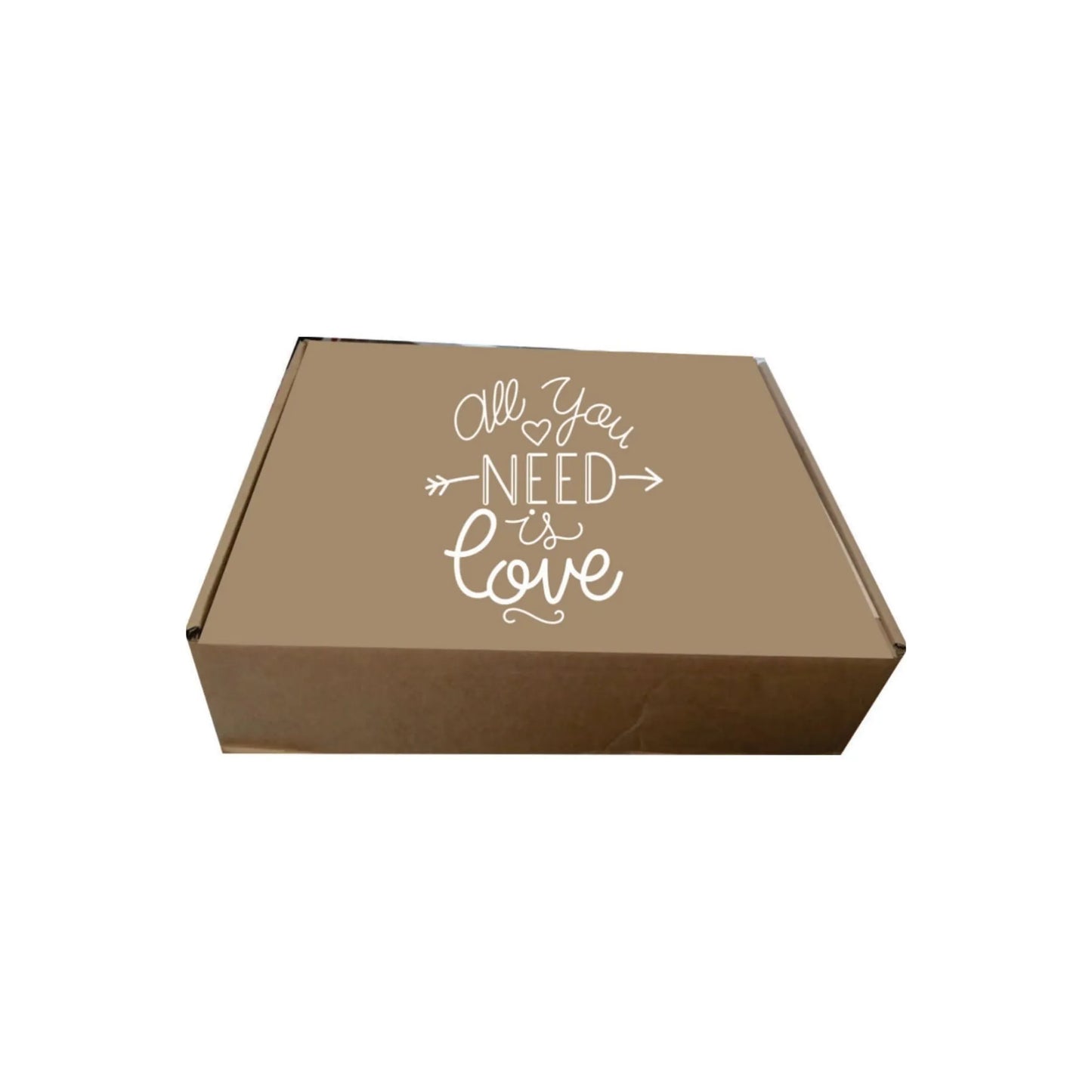 caja para regalo en kraft all you need is love