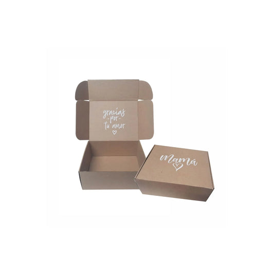 caja para regalo en kraft gracias por tu amor 