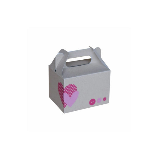 caja para regalo tipo lonchera corazones rosas 