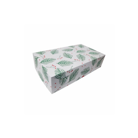 caja para regalo hojas verdes 