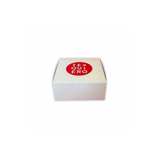 caja para regalo blanca impresión te quiero